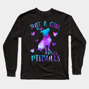 Just a girl who loves pitbulls Long Sleeve T-Shirt